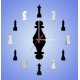 Hodiny šachové nástěnné HOME TIME * udělej si sám ...*